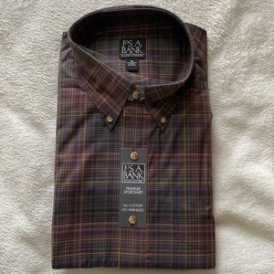 Jos.A Bank Brown Button Up Sportshirt